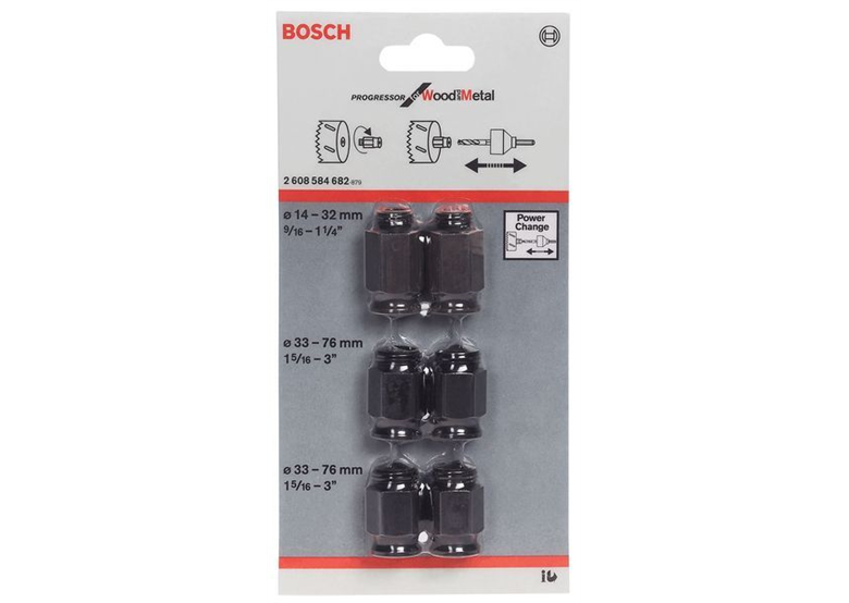 Adaptateurs de transition, set de 6 pièces Bosch 2608584682