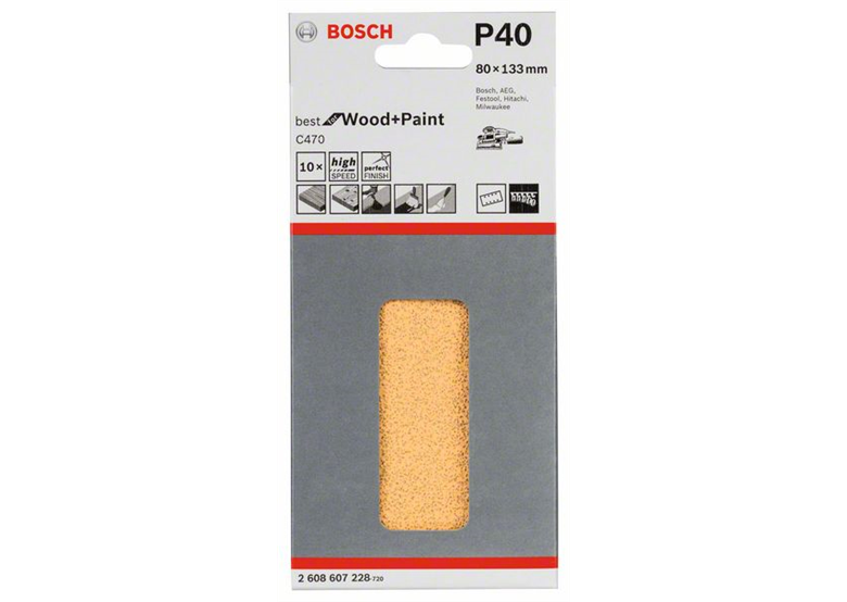 Feuille abrasive C470, emballage  10 pcs. Bosch 2608607228