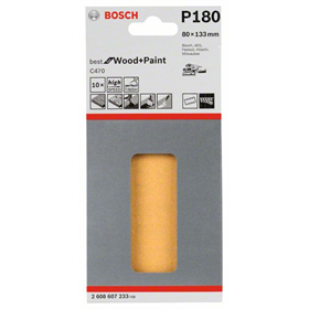 Feuille abrasive C470, emballage  10 pcs. Bosch 2608607233