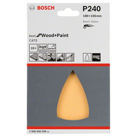 Feuille abrasive C470, emballage  10 pcs. Bosch 2608608Z98