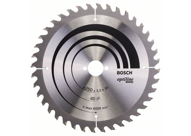 Lame de scie circulaire Optiline Wood 250x30mm T40 Bosch 2608640728