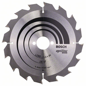 Lame de scie circulaire Optiline Wood 190x30mm T16 Bosch 2608641184