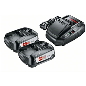 Set : 2 batteries 18V 2,5Ah et chargeur Bosch PBA/AL1830CV