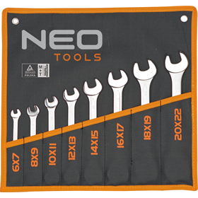 Clés plates 6-22 mm 8 pièces Neo 09-851