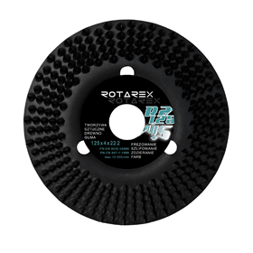 Disque râpe oblique premium Rotarex BLACK MAMBA R2/125 plus+