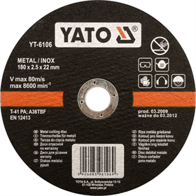 Disque à couper l'acier inoxydable Yato YT-6103