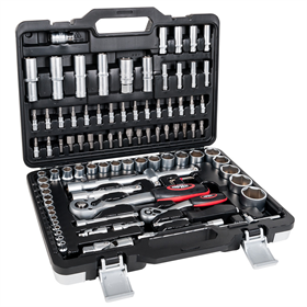 Clés à douilles 1/2", 1/4", jeu de 94 éléments Airpress 75245