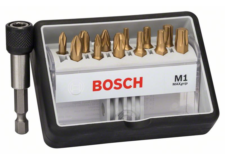 Embouts de vissage courts Max Grip Robust Line,set de 12 pièces + 1 (M) Bosch 2607002577