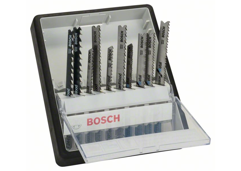 Lames de scie sauteuse Robust Line Wood and Metal, emmanchement en T, set de 10 pièces Bosch 2607010542