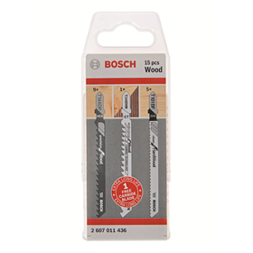 Jeu de 15 lames de scies à bois Bosch 2607011436