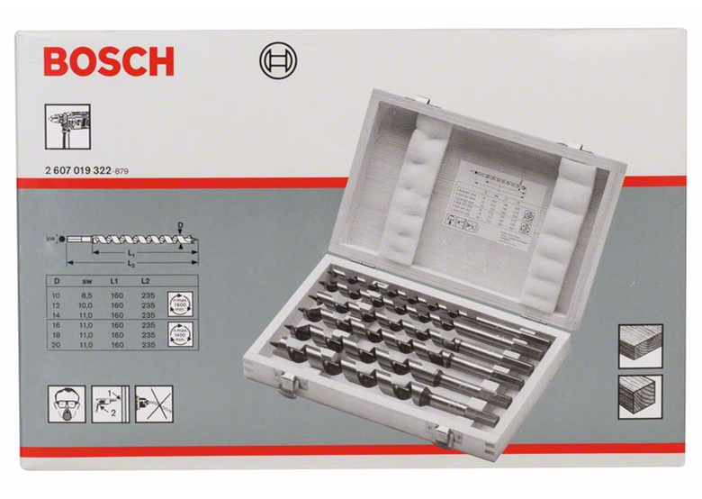 Assortiments de mèches à simple spirale, queue six pans Bosch 2607019323