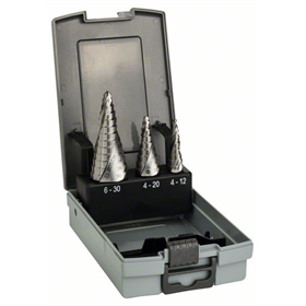 Coffrets de fraises étagées HSS, queue 3 pans Bosch 2608587426