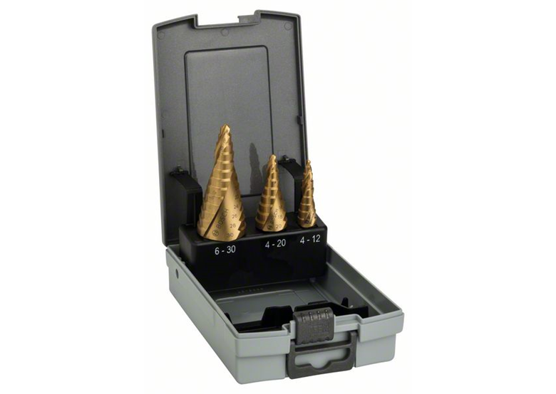 Coffret de fraises étagées HSS-TiN 3 pièces Bosch 2608587432