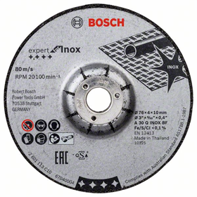 2 disques à ébarder Expert pour INOX, 76x4x10mm Bosch 2608601705