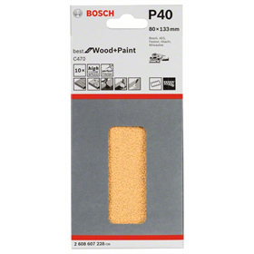 Feuille abrasive C470, emballage  10 pcs. Bosch 2608607228