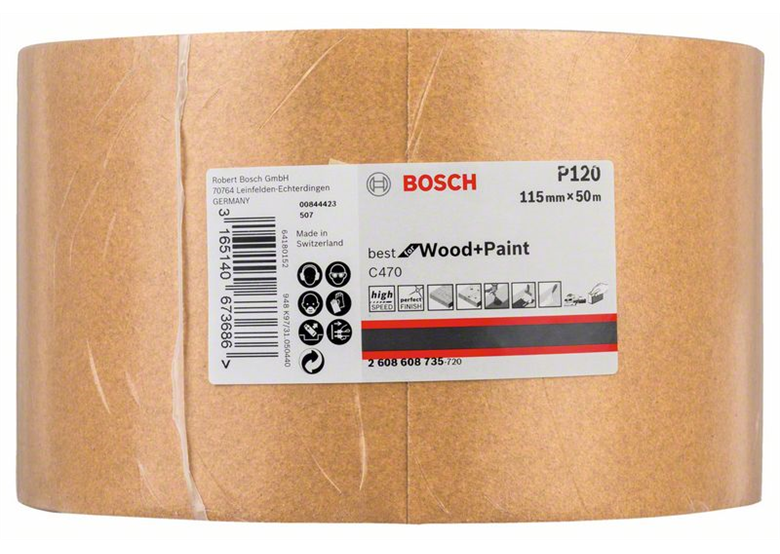 Rouleau abrasif pour ponçage manuel, papier C470 Bosch 2608608735
