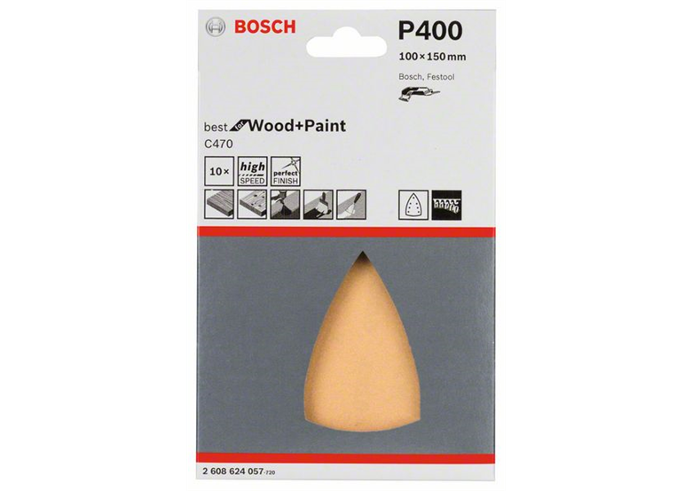 Feuille abrasive C470, emballage  10 pcs. Bosch 2608624057