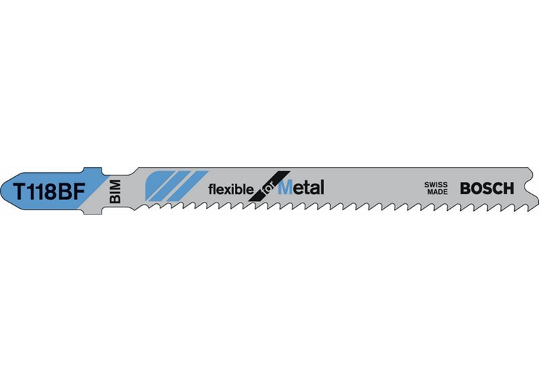 Lame pour les scies sauteuses T 118 BF Flexible for Metal Bosch 2608634503