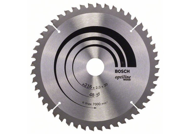Lame de scie circulaire Optiline Wood 216x30mm T48 Bosch 2608640432