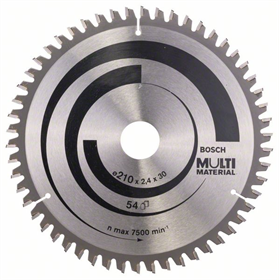 Lame de scie circulaire Multi Material 210 x 30 mm T54 Bosch 2608640511