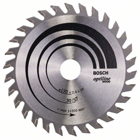 Lame de scie circulaire Optiline Wood 130x20/16mm T30 Bosch 2608640583