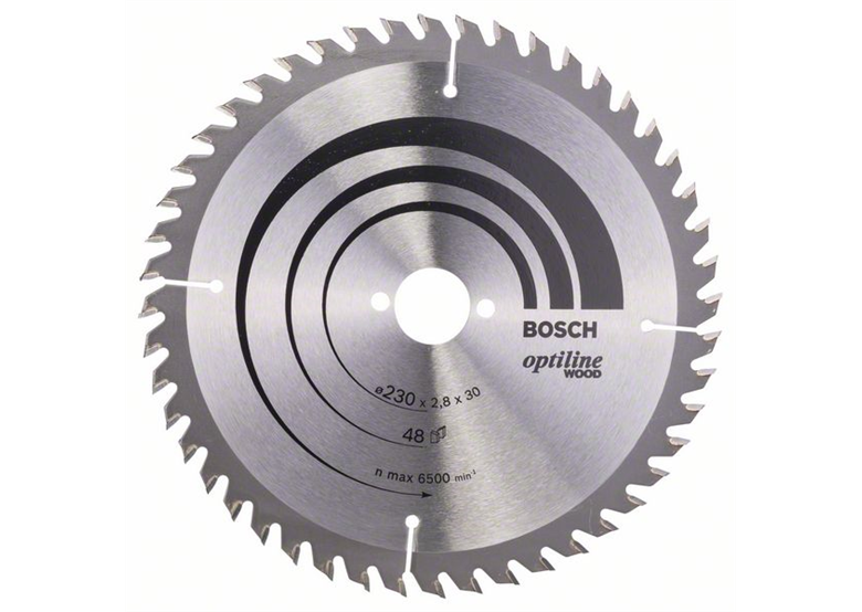 Lame de scie circulaire Optiline Wood 230x30mm T48 Bosch 2608640629