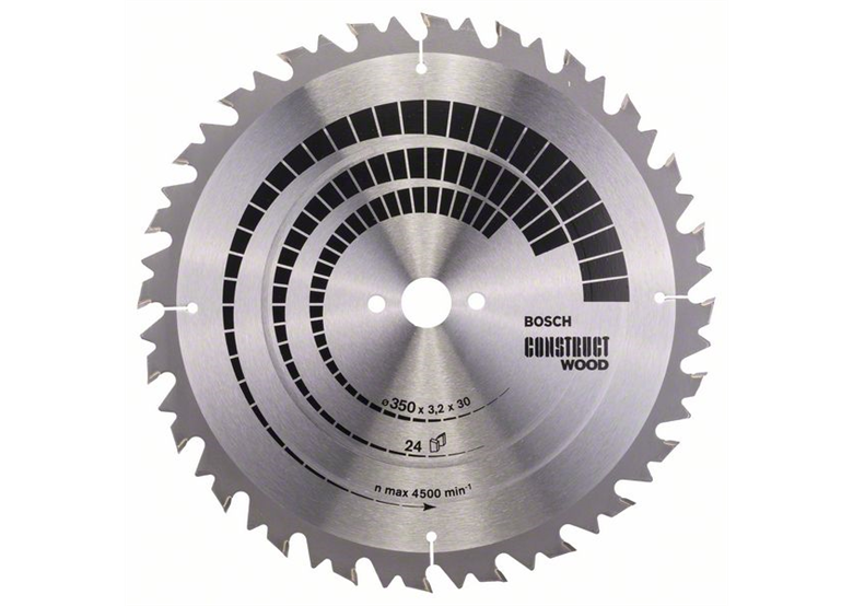 Lame de scie circulaire Construct Wood 350x30mm T24 Bosch 2608640702