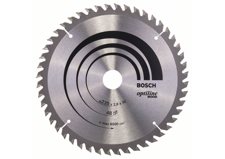 Lame de scie circulaire Optiline Wood 235x30/25mm T48 Bosch 2608640727