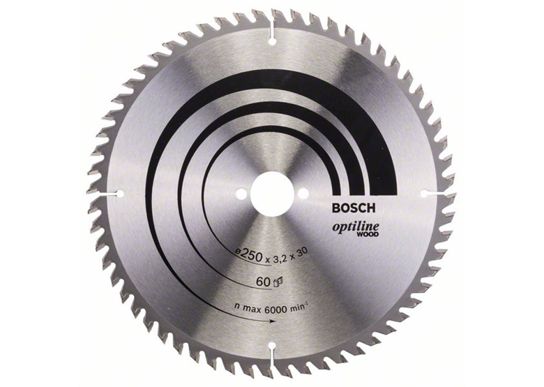 Lame de scie circulaire Optiline Wood 250x30mm T60 Bosch 2608640729