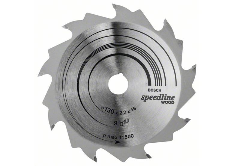Lame de scie circulaire Speedline Wood 130x16mm T9 Bosch 2608640774