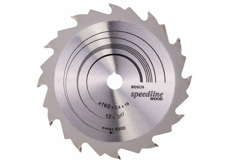 Lame de scie circulaire Speedline Wood 160x16mm T12 Bosch 2608640784