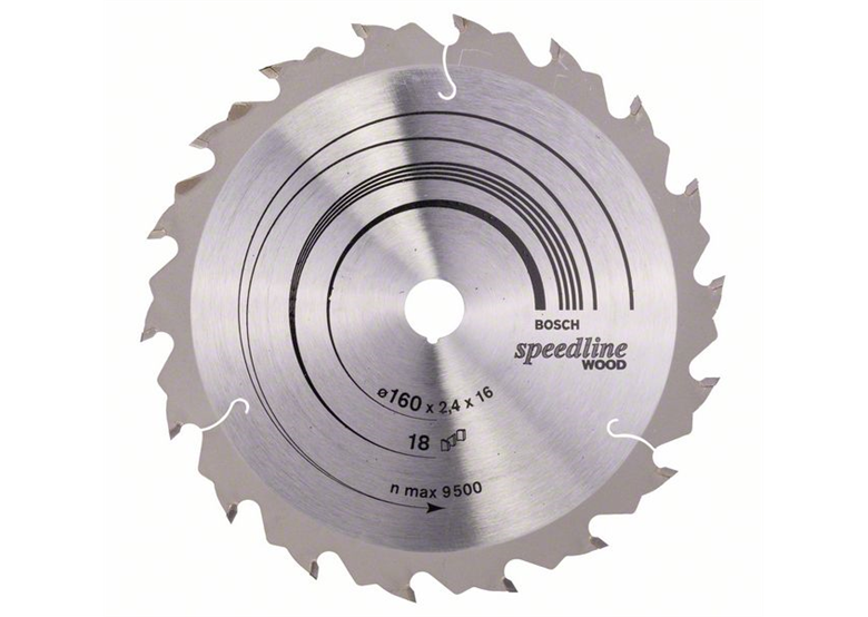 Lame de scie circulaire Speedline Wood 160x16mm T18 Bosch 2608640785