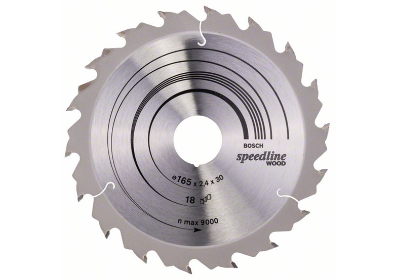 Lame de scie circulaire Speedline Wood 165x30mm T18 Bosch 2608640789