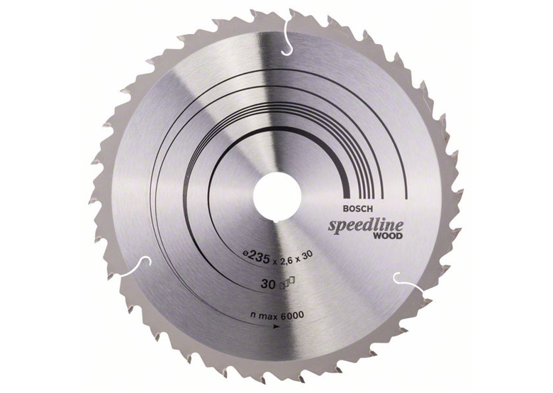 Lame de scie circulaire Speedline Wood 235x30/25mm T30 Bosch 2608640807