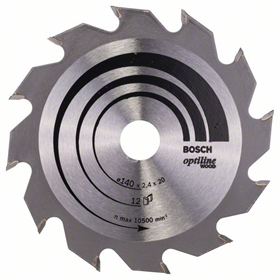 Lame de scie circulaire Optiline Wood 140x20/12,7mm T12 Bosch 2608641168