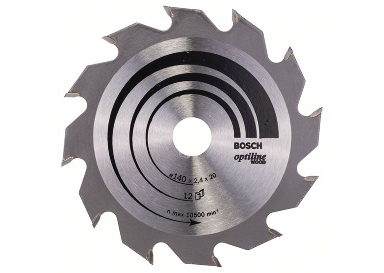Lame de scie circulaire Optiline Wood 140x20/12,7mm T12 Bosch 2608641168