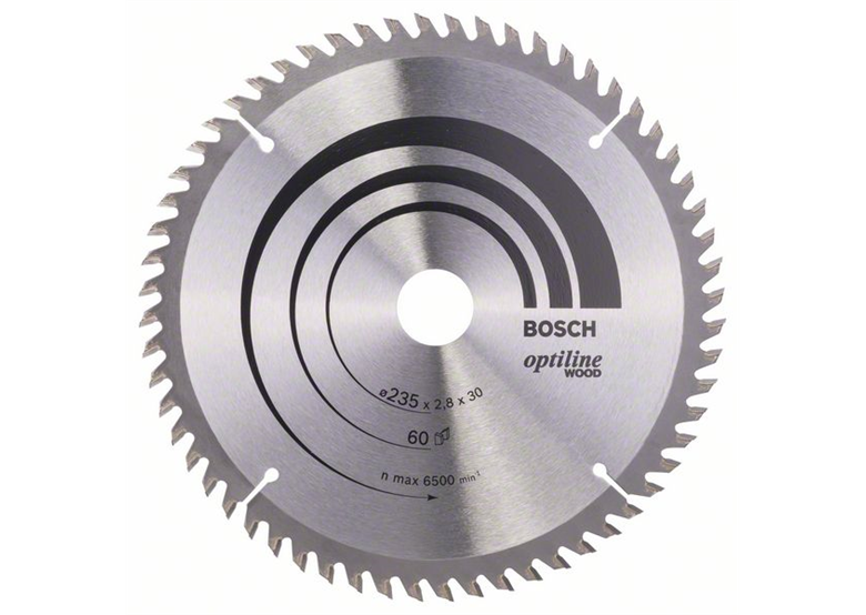 Lame de scie circulaire Optiline Wood 235x30/25mm T60 Bosch 2608641192
