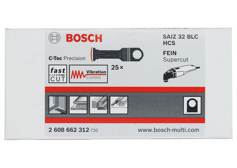 Lame  HCS pour outils avec interface SAIZ 32 BLC Wood Bosch 2608662312
