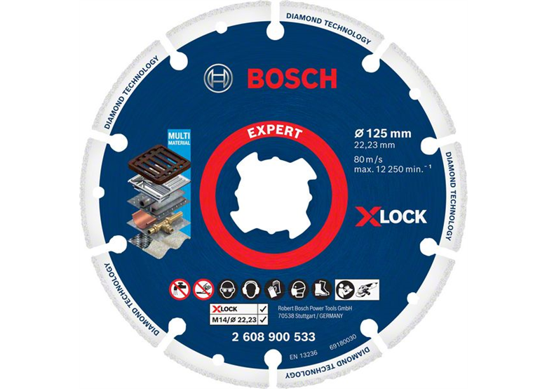 Disque à tronçonner X-LOCK 125x22,23mm Bosch 2608900533