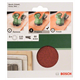 Set de feuilles abrasives pour ponceuse excentrique 125mm, G80, 5pcs Bosch 2609256A17