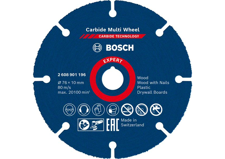 Disque à tronçonner 76x10mm Bosch EXPERT Carbide Multi Wheel
