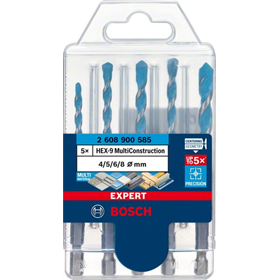 Coffret de forets 4/5/6/6/8mm, 5pcs. Bosch EXPERT HEX-9 MultiConstruction