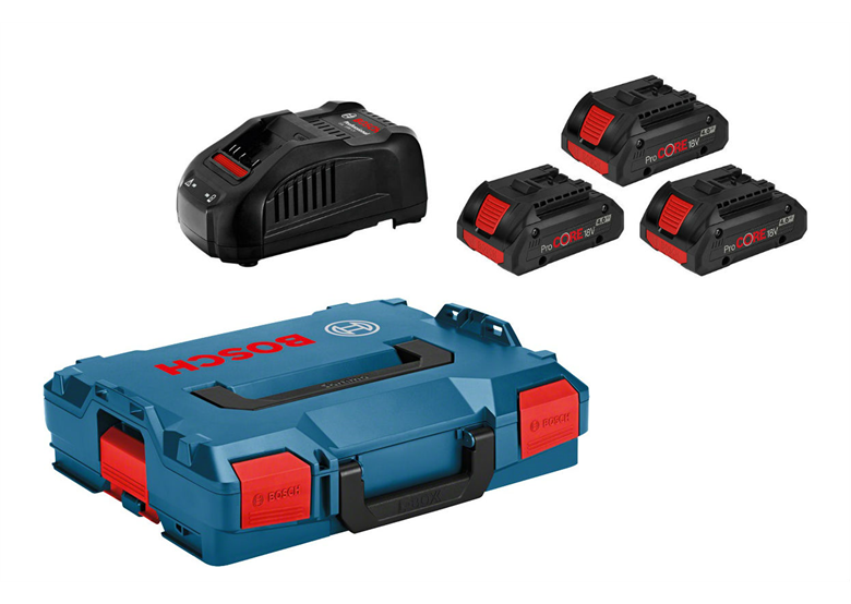 Batterie 18V 4.0Ah (x3) et chargeur Bosch GBA ProCORE18V