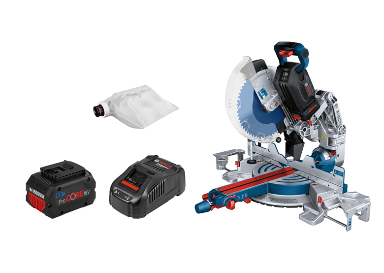 Scie à onglets Bosch GCM 18V-305 GDC 2x5,5Ah