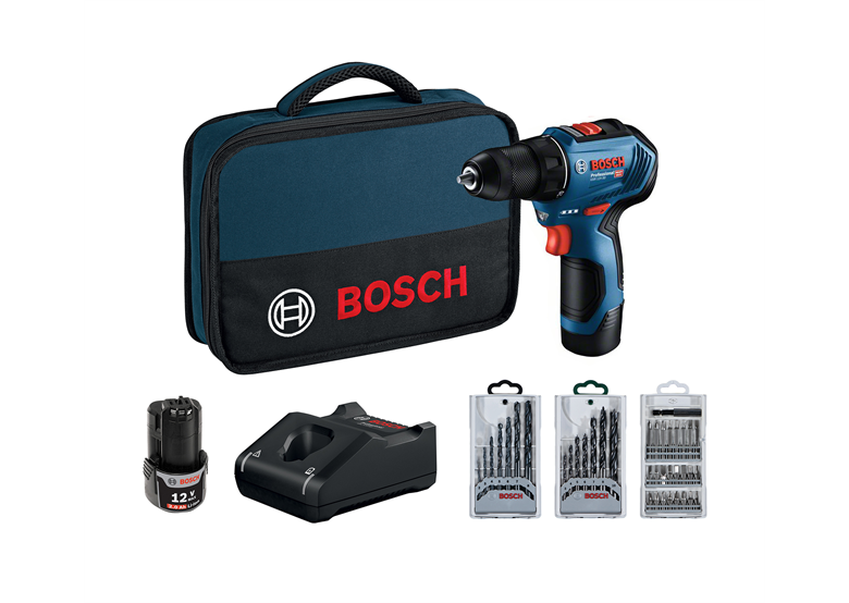 Perceuse-visseuse avec accessoires Bosch GSR 12V-30
