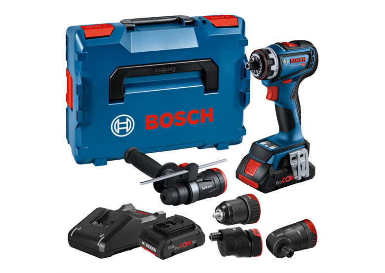 Perceuse-visseuse à tête interchangeable Bosch GSR 18V-90 FC, GFA 18-M, GFA 18-E, GFA 18-W, GFA 18-H 2x4.0Ah