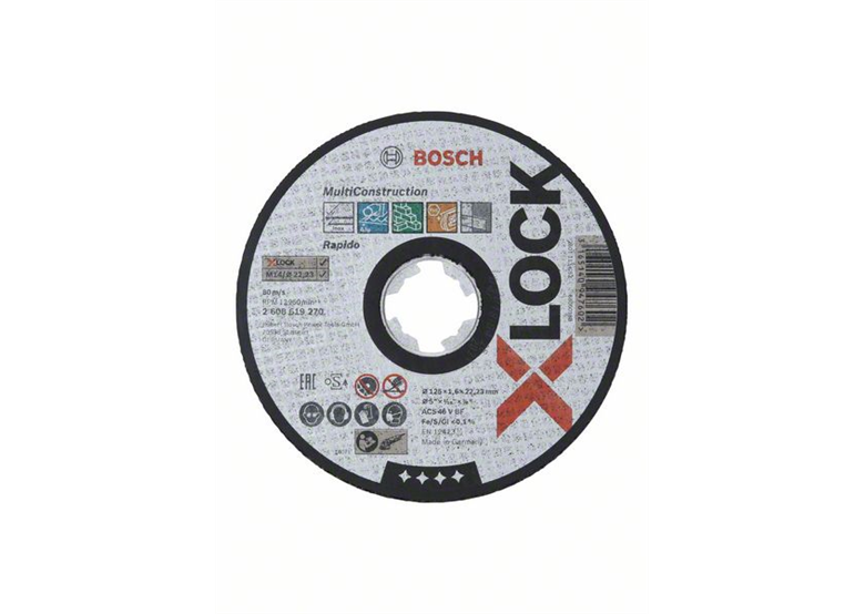 Disque de corindon X-Lock 125x22,23x1,6mm Bosch Multi Material