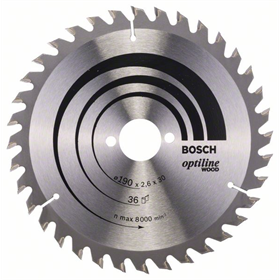 Disque de coupe Optiline Wood 190x30mm T36 Bosch Opiline Wood