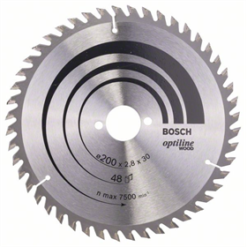 Lame de scie circulaire Optiline Wood 200x30mm T48 Bosch Optiline Wood