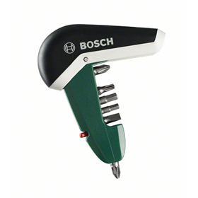 Tournevis à cliquet compact avec 6 embouts de vissage Bosch Pocket